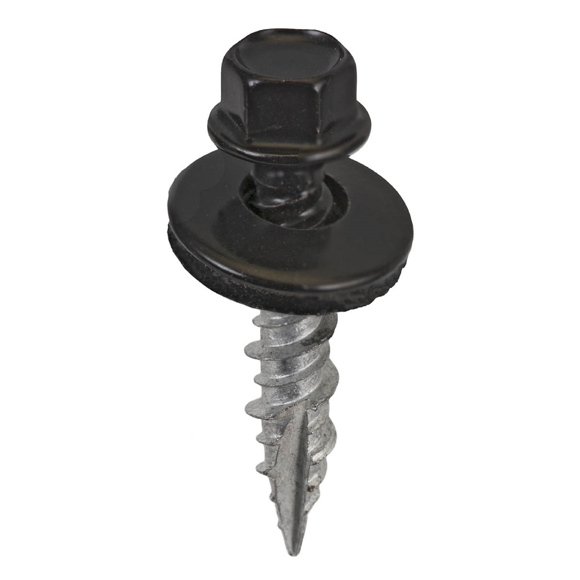 Acorn Hardware Metal-to-Wood Screws — #9 x 1in., 1/4in. Hex Head, Black, 250 Pcs, Model# SW-MW1BK250